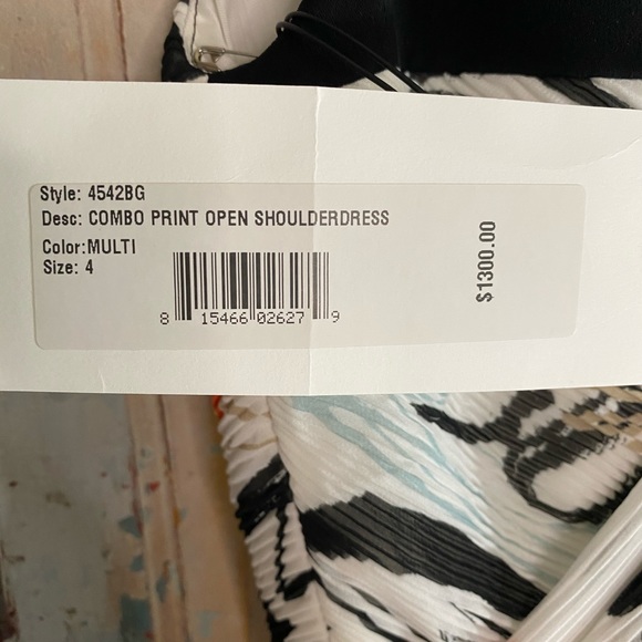 Adeam- NWT! Midi Combo Print Shoulder Detail Dress - Picture 16 of 16